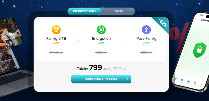 Il bundle natalizio di pCloud: 3 strumenti per proteggere i tuoi dati in super sconto
