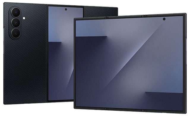 Il design del nuovo smartphone pieghevole Samsung Galaxy Z TriFold