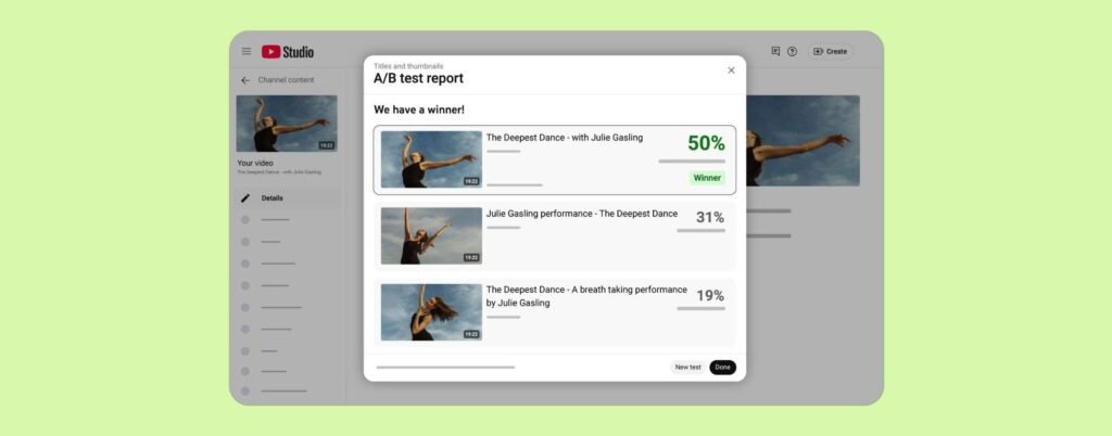 YouTube, test A/B per titoli e miniature dei video, come funziona