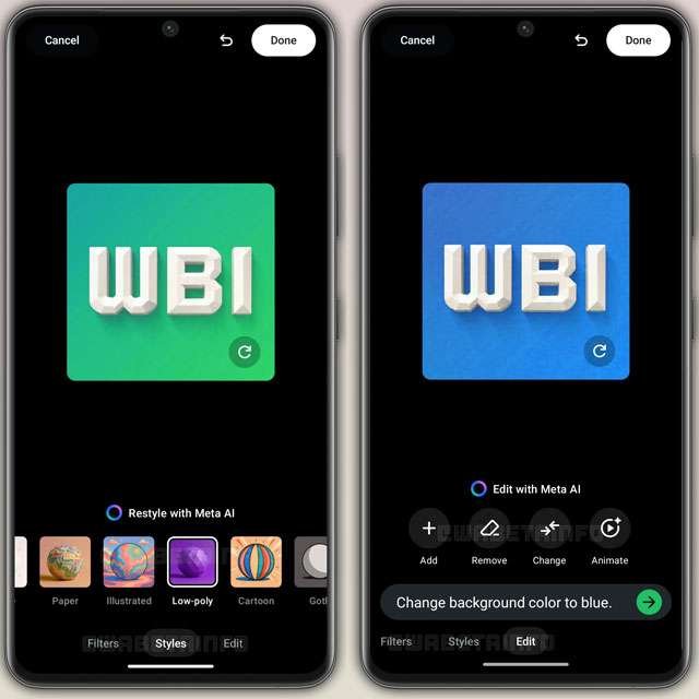 L'editing AI per gli aggiornamenti di stato su WhatsApp