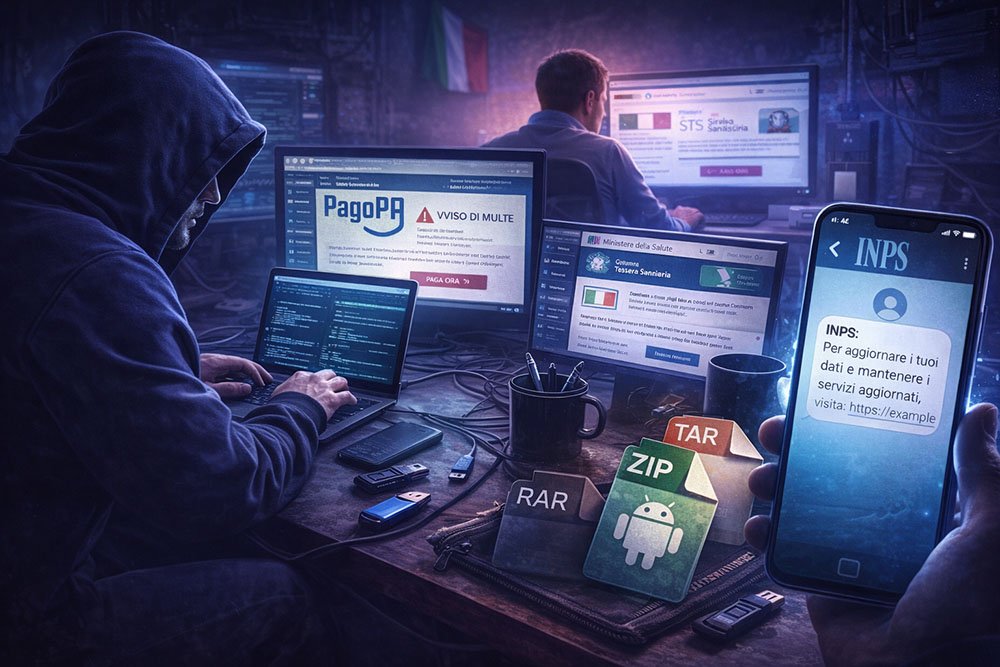 CERT-AGID 3-9 gennaio: phishing e malware aprono il 2026
