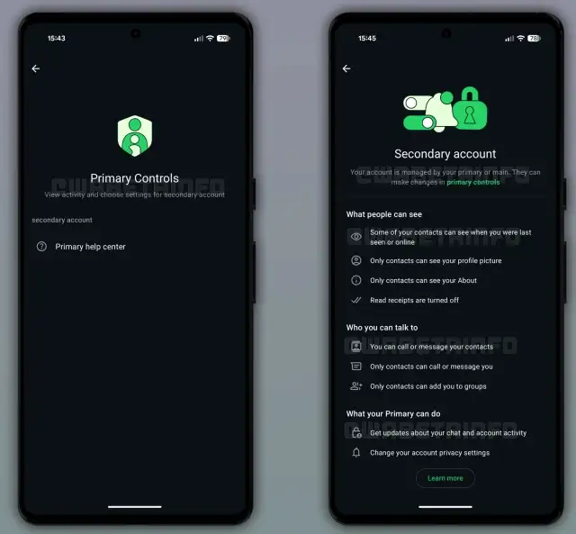 WhatsApp - controllo parentale