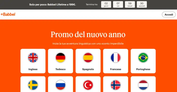 Babbel: l'abbonamento a vita in offerta speciale sta per terminare