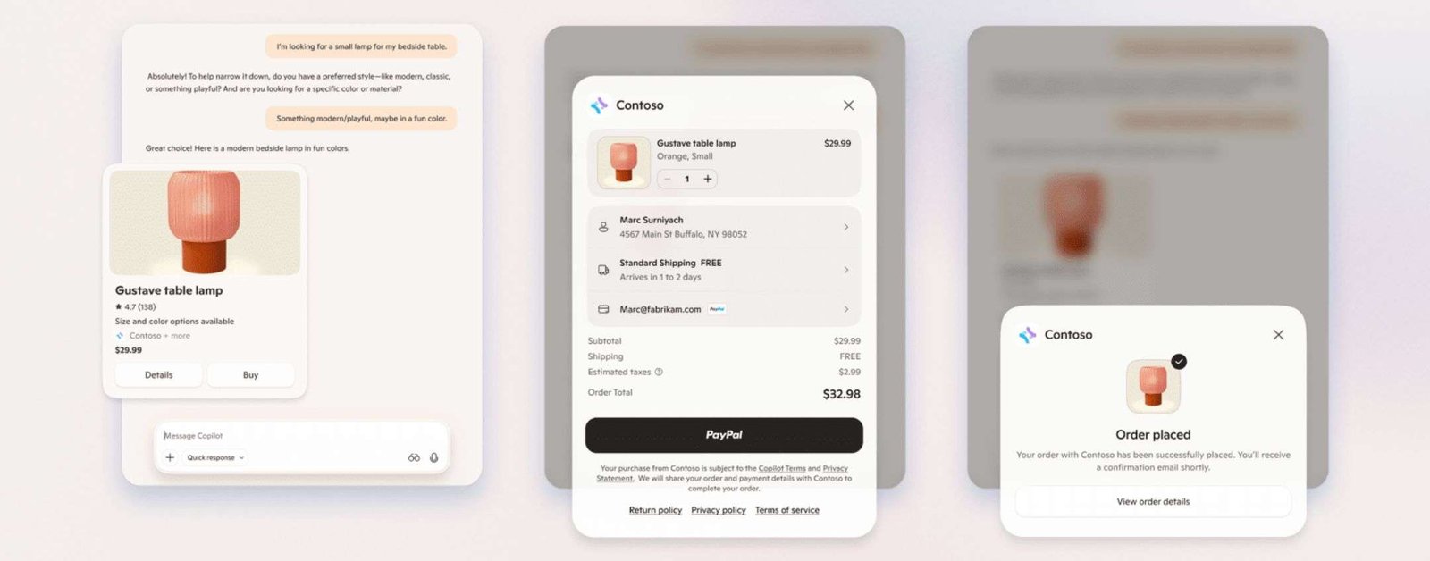 Su Copilot il pulsante "Acquista" per lo shopping dentro la chat