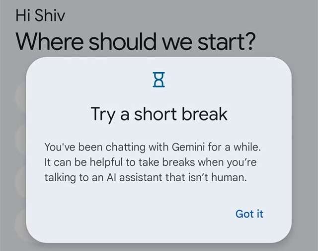 Gemini consiglierà di fare una pausa
