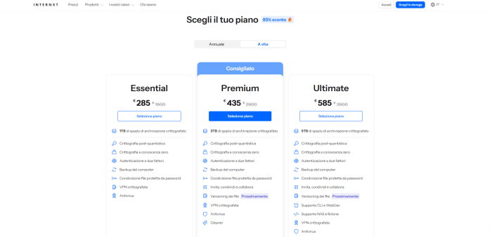 Internxt: il cloud che mette la privacy al primo posto è in sconto dell'87%
