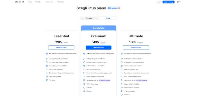 Internxt: cloud sicuro per tutta la vita, con sconti fino all'87%