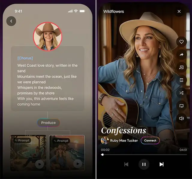 Screenshot per la nuova applicazione di Napster su Android