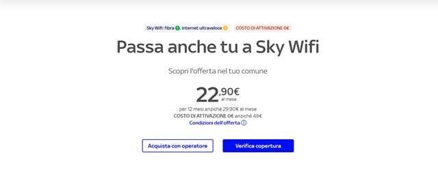 sky wifi offerta 22,90 euro