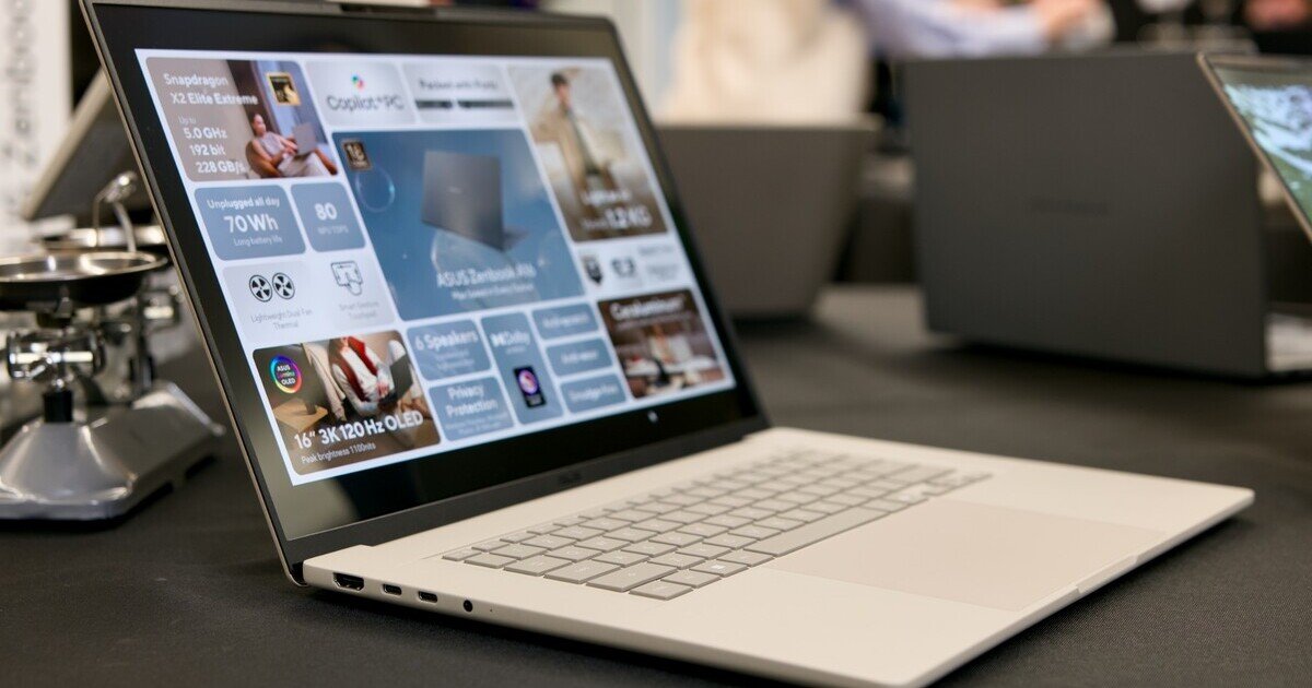 Zenbook A14 e A16 sono i laptop di Asus ultraleggeri con Snapdragon X2 Elite