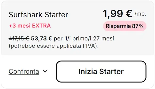 La promozione di Surfshark