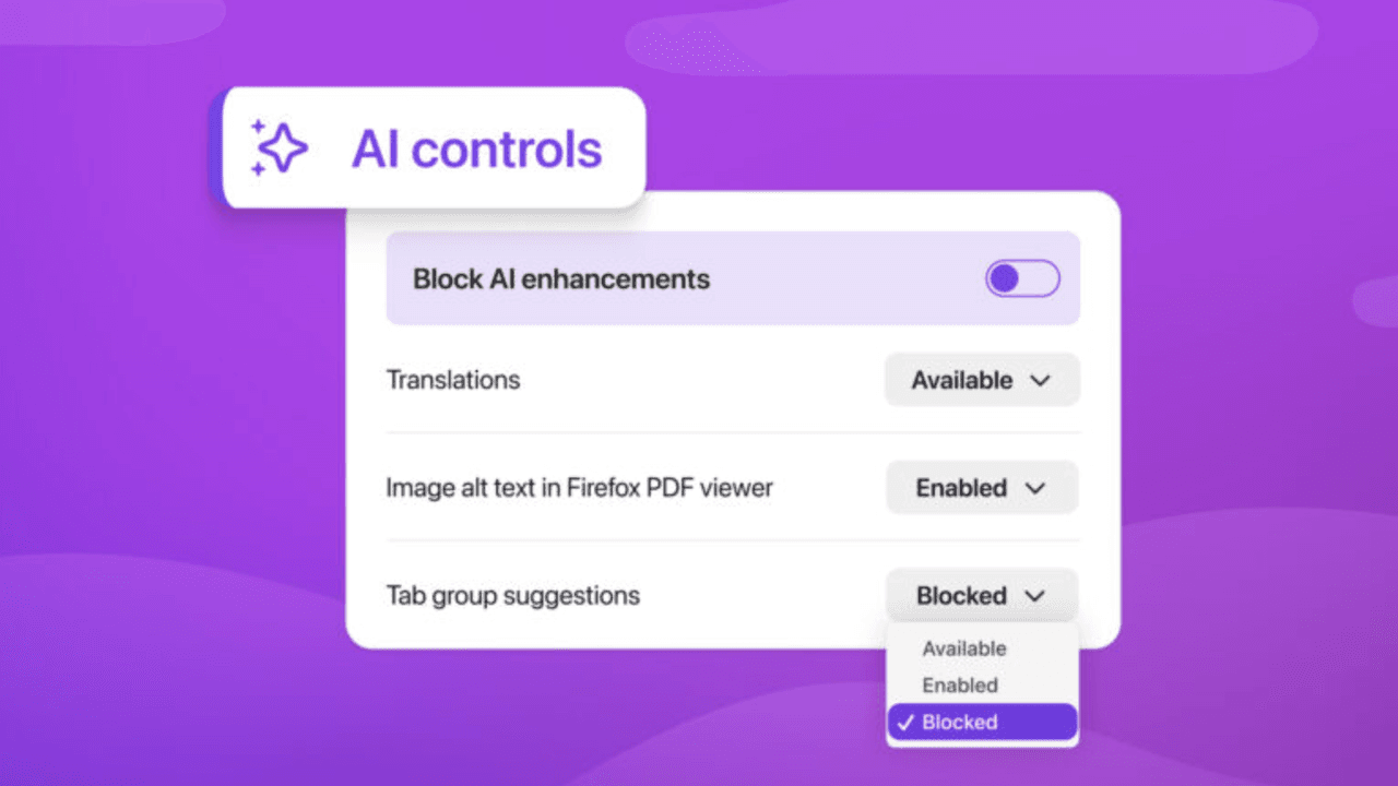 Il nuovo pulsante di Firefox per spegnere l'AI